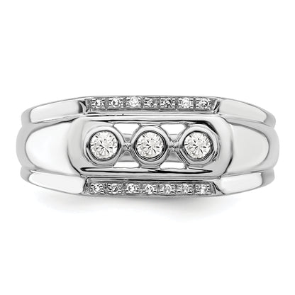 14K White Gold Lab Grown VS/SI+ G+ Diamond Men's Ring