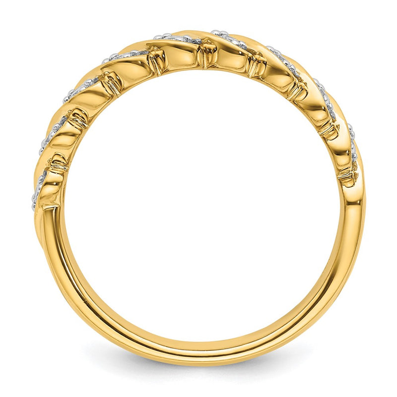 14k Yellow Gold 1/3 Ct. Lab Grown Diamond VS/SI+ G+ Wedding Band Ring