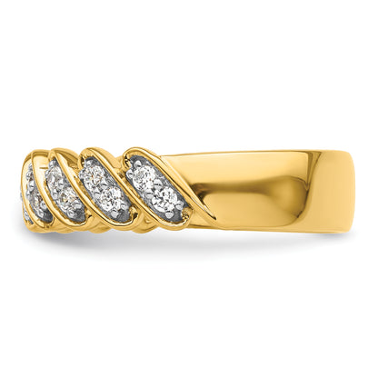 14k Yellow Gold 1/3 Ct. Lab Grown Diamond VS/SI+ G+ Wedding Band Ring
