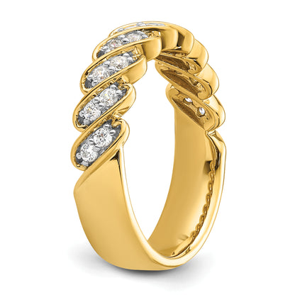 14k Yellow Gold 1/3 Ct. Lab Grown Diamond VS/SI+ G+ Wedding Band Ring