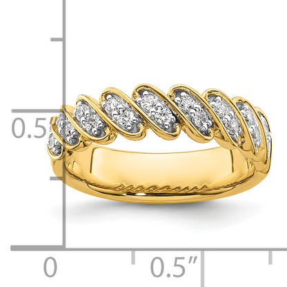 14k Yellow Gold 1/3 Ct. Lab Grown Diamond VS/SI+ G+ Wedding Band Ring