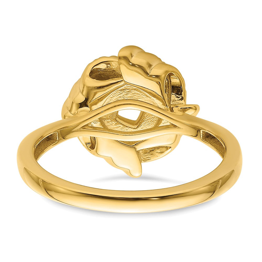 14k Yellow Gold Lab Grown VS/SI FGH Diamond Love Knot Ring