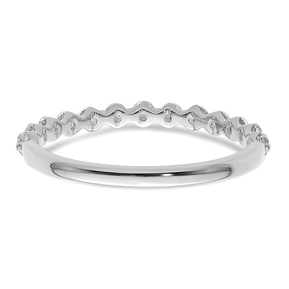 True Origin 14K White Gold 1/2 carat Lab Grown Diamond VS+ F+ Complete Wedding Band Ring