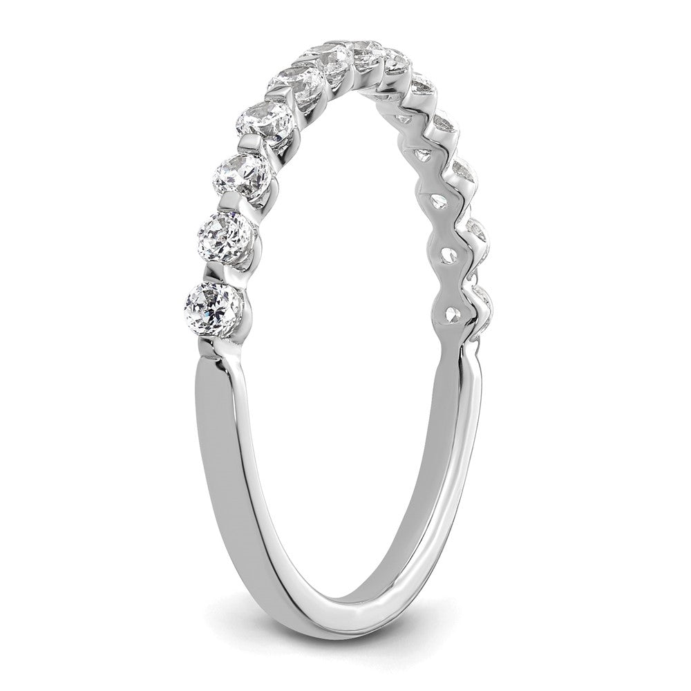 True Origin 14K White Gold 1/2 carat Lab Grown Diamond VS+ F+ Complete Wedding Band Ring