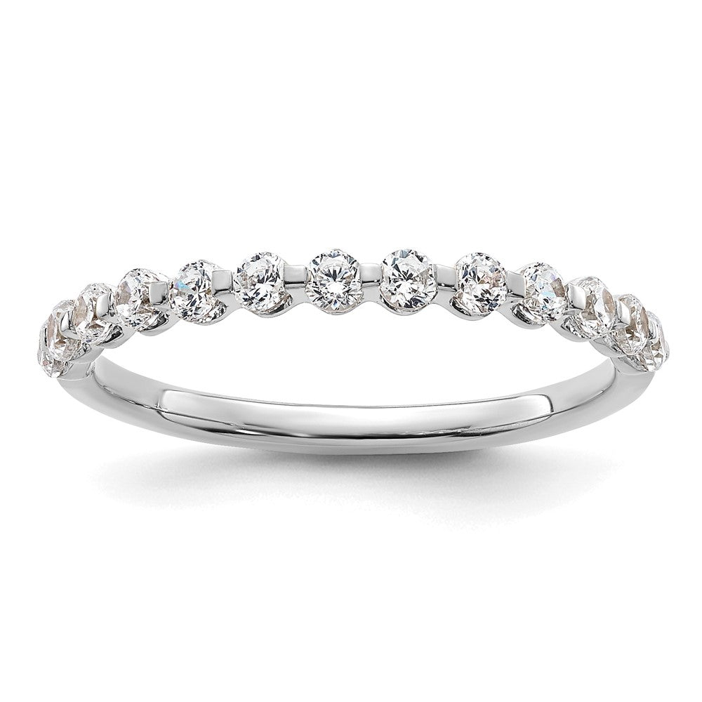True Origin 14K White Gold 1/2 carat Lab Grown Diamond VS+ F+ Complete Wedding Band Ring