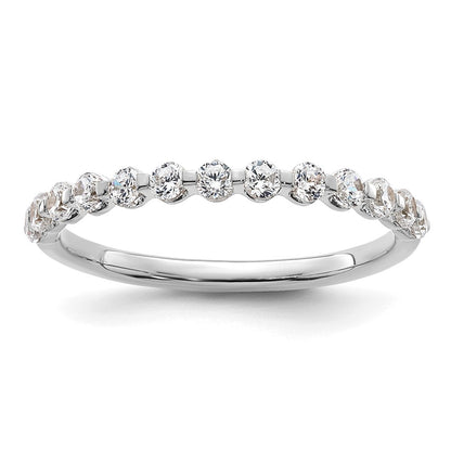 True Origin 14K White Gold 1/2 carat Lab Grown Diamond VS+ F+ Complete Wedding Band Ring