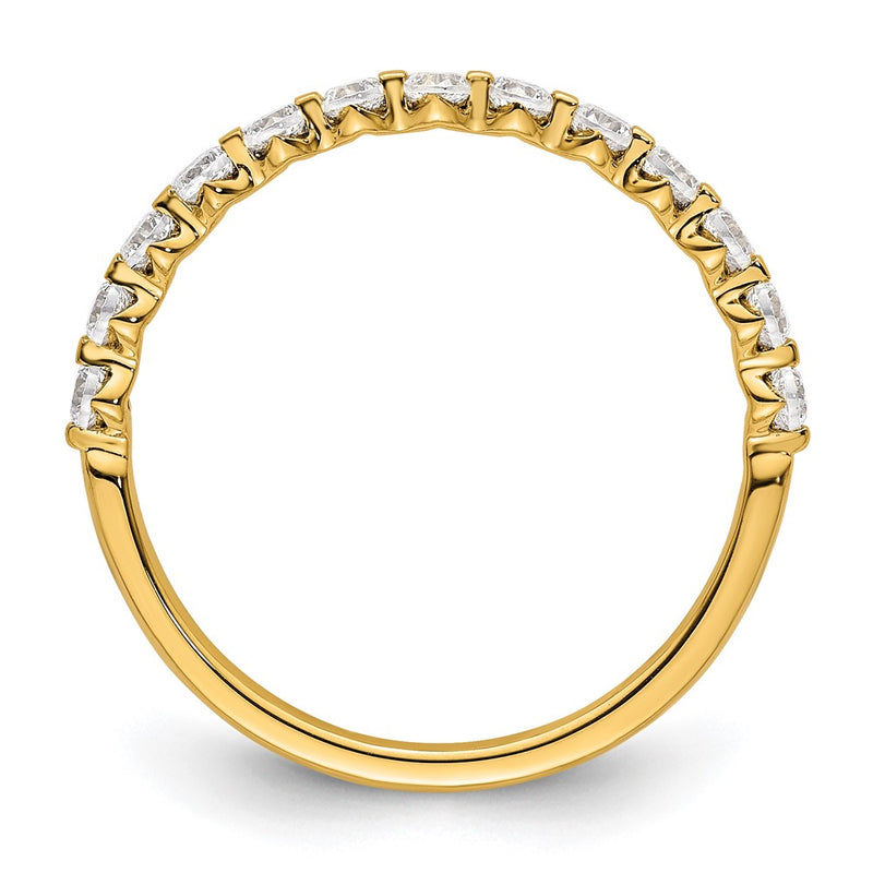 True Origin 14K Yellow Gold 1/2 carat Lab Grown Diamond VS+ F+ Complete Wedding Band Ring