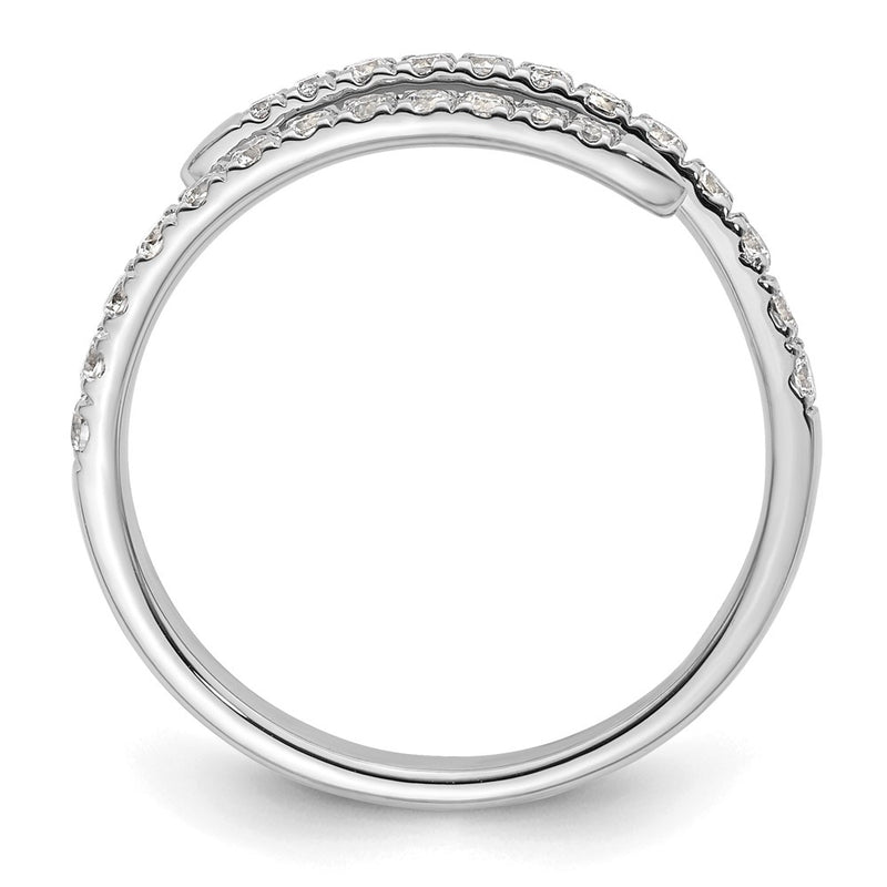 14K White Gold True Origin 3/8 Carat Lab Grown Diamond Vs D E F Fancy Band
