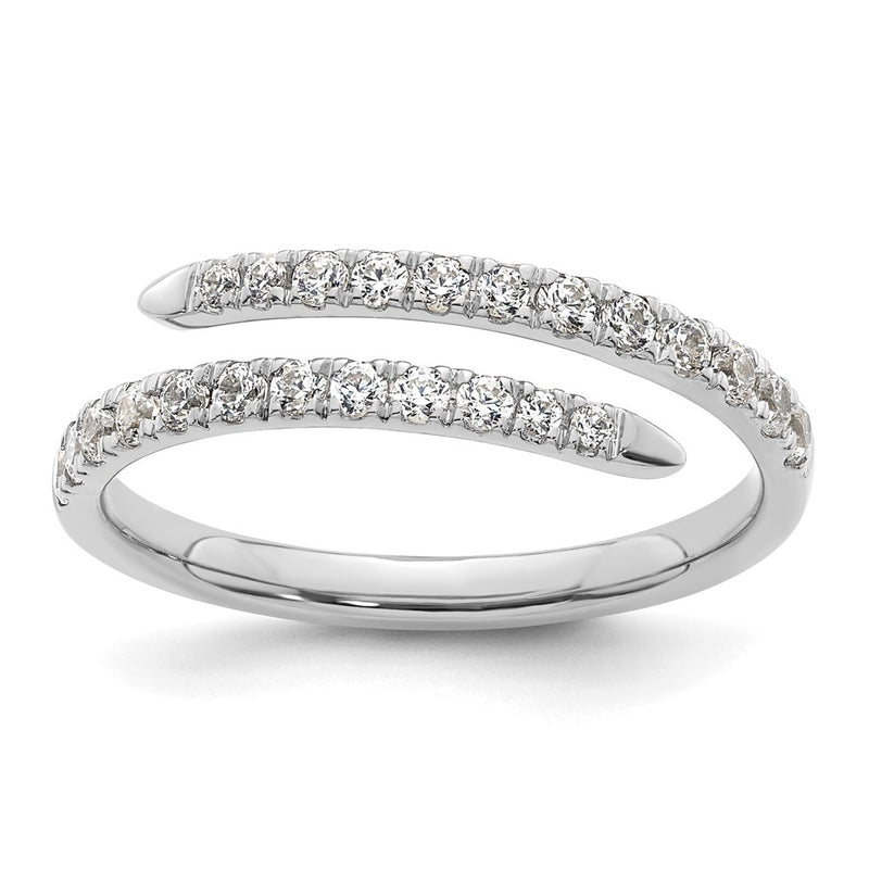 14K White Gold True Origin 3/8 Carat Lab Grown Diamond Vs D E F Fancy Band