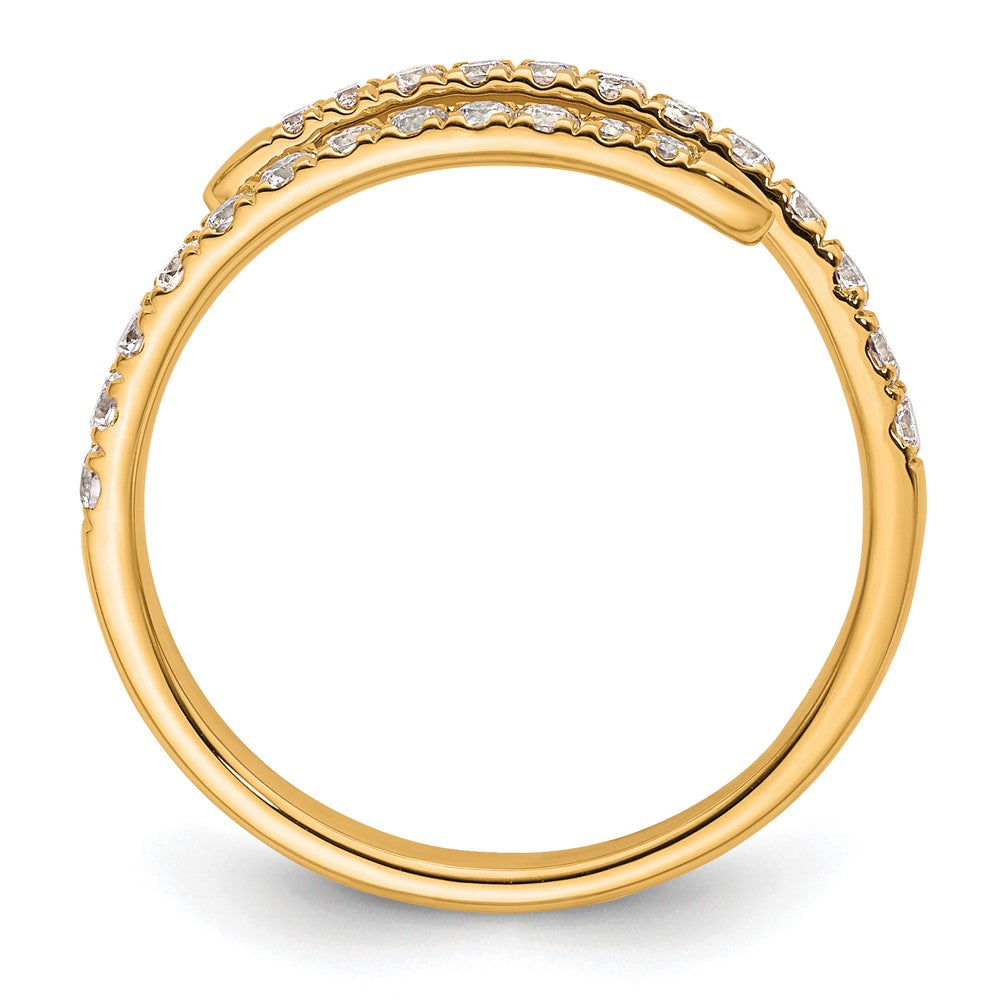 True Origin 14K Yellow Gold 3/8 carat Lab Grown Diamond VS+ F+ Complete Fashion Wedding Band Ring