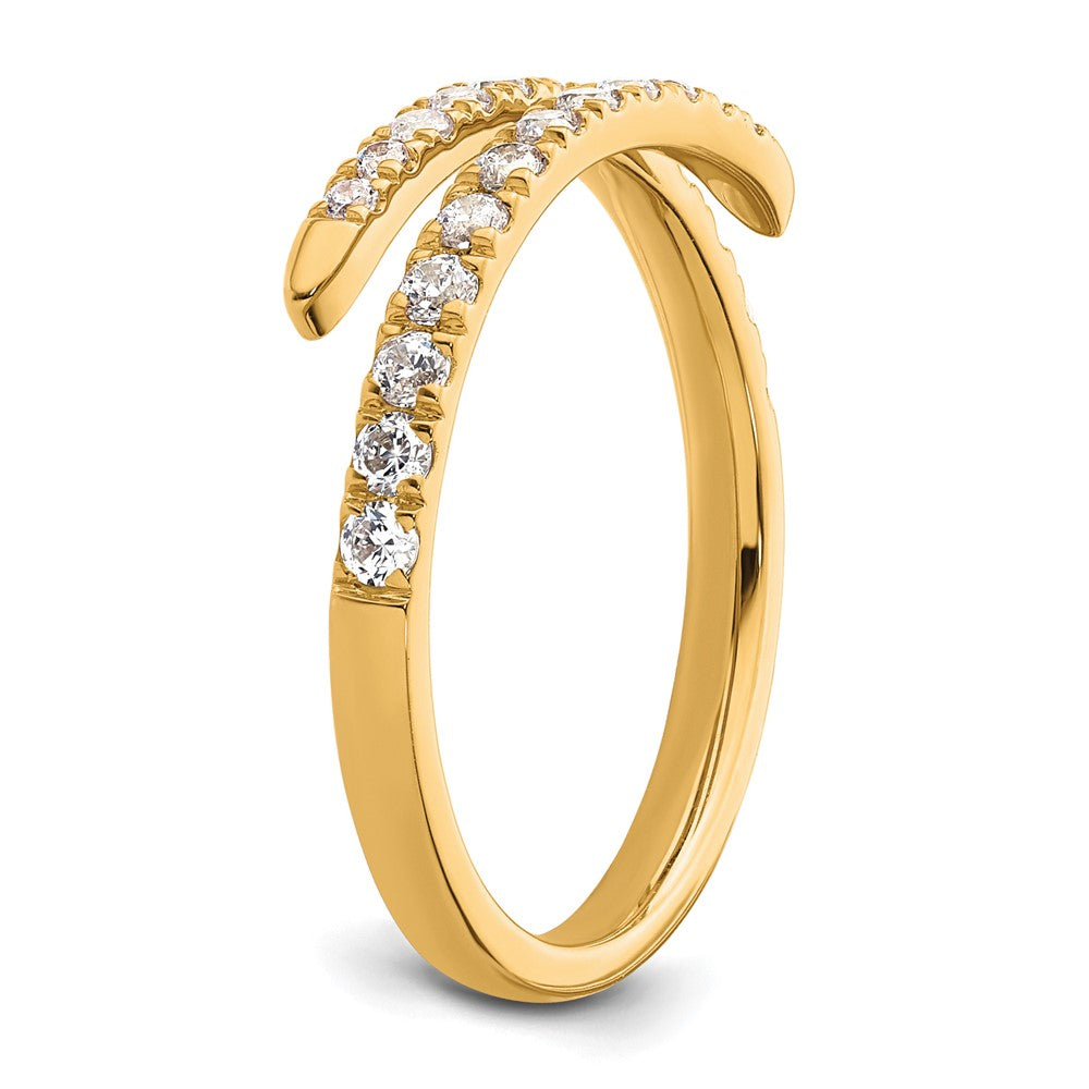 True Origin 14K Yellow Gold 3/8 carat Lab Grown Diamond VS+ F+ Complete Fashion Wedding Band Ring