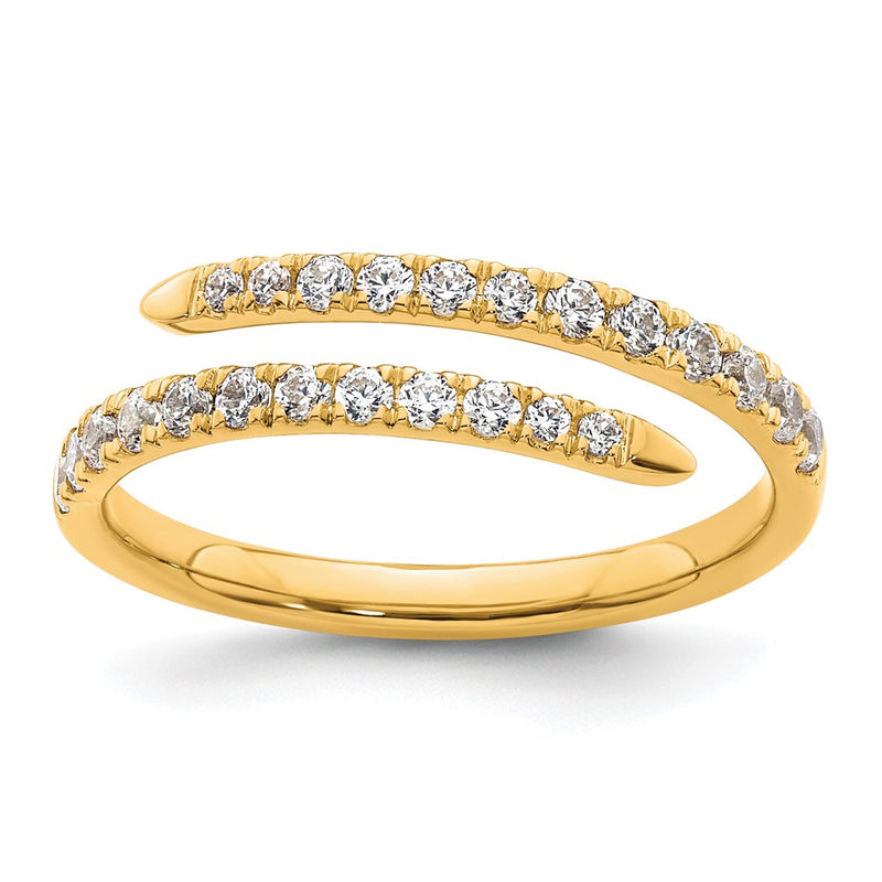 True Origin 14K Yellow Gold 3/8 carat Lab Grown Diamond VS+ F+ Complete Fashion Wedding Band Ring