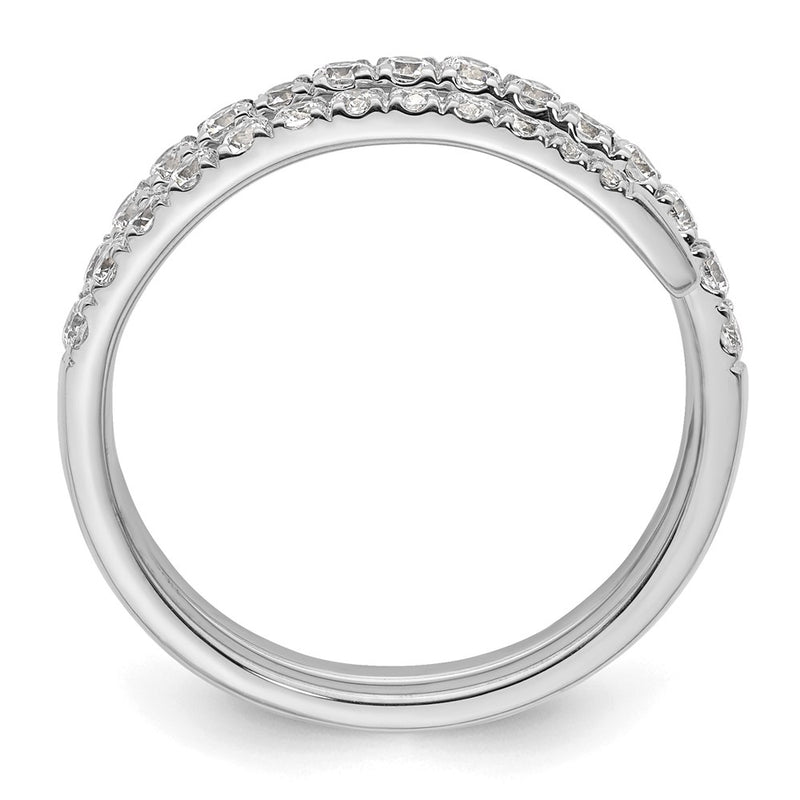 14K White Gold True Origin 3/4 Carat Lab Grown Diamond Vs D E F Fancy Band