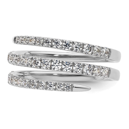 14K White Gold True Origin 3/4 Carat Lab Grown Diamond Vs D E F Fancy Band