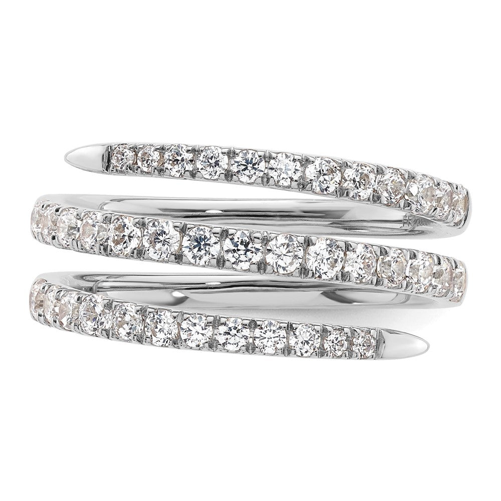 14K White Gold True Origin 3/4 Carat Lab Grown Diamond Vs D E F Fancy Band