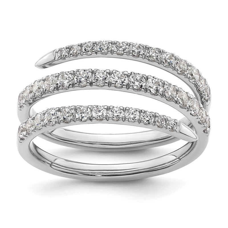 14K White Gold True Origin 3/4 Carat Lab Grown Diamond Vs D E F Fancy Band