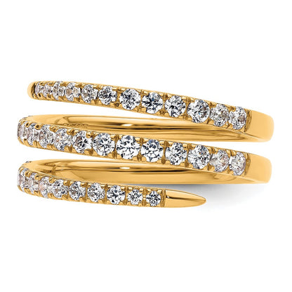 True Origin 14K Yellow Gold 3/4 carat Lab Grown Diamond VS+ F+ Complete Fasion Wedding Band Ring