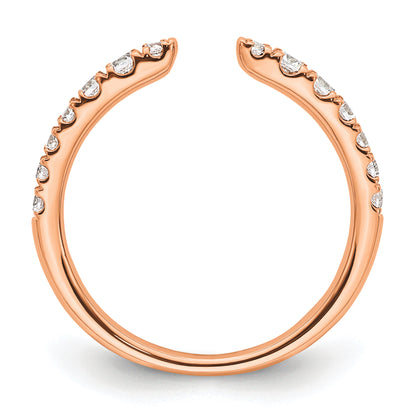 14K Rose Gold True Origin 3/8 Carat Lab Grown Diamond Vs D E F Fancy Band