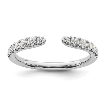 True Origin 14K White Gold 3/8 carat Lab Grown Diamond VS+ F+ Complete Wedding Band Ring