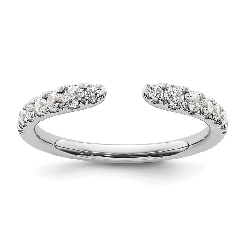 True Origin 14K White Gold 3/8 carat Lab Grown Diamond VS+ F+ Complete Wedding Band Ring