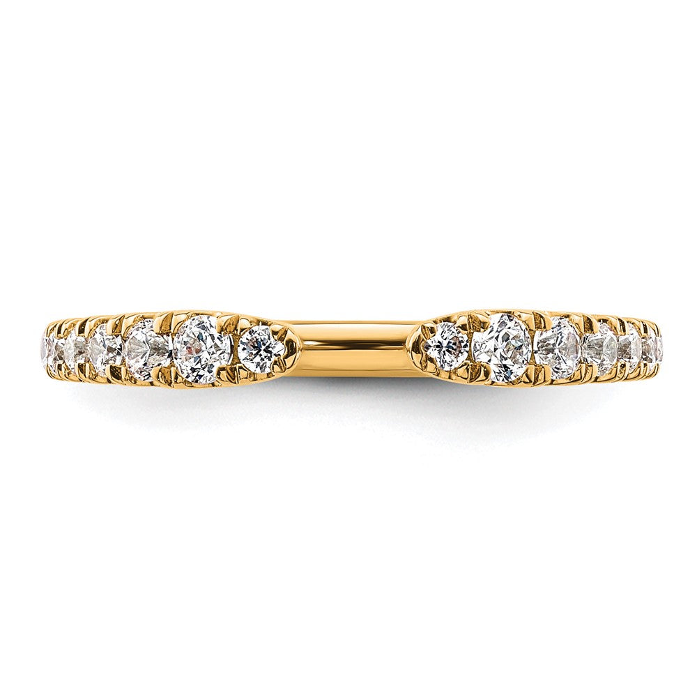 True Origin 14K Yellow Gold 3/8 carat Lab Grown Diamond VS+ F+ Complete Wedding Band Ring