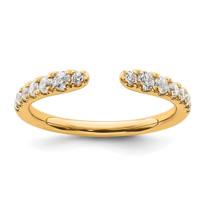 True Origin 14K Yellow Gold 3/8 carat Lab Grown Diamond VS+ F+ Complete Wedding Band Ring