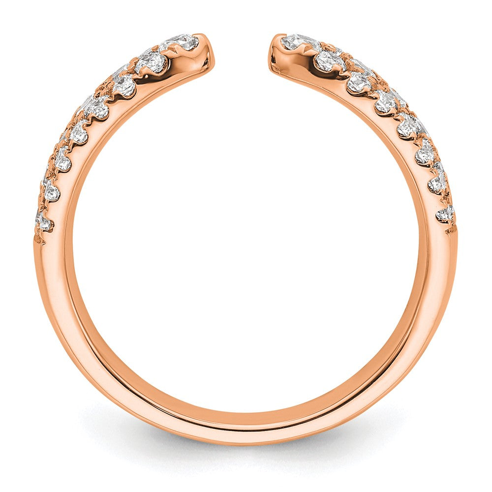 14K Rose Gold True Origin 3/4 Carat Lab Grown Diamond Vs D E F Fancy Band