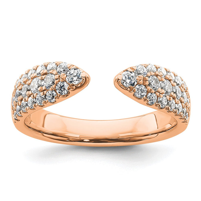 14K Rose Gold True Origin 3/4 Carat Lab Grown Diamond Vs D E F Fancy Band