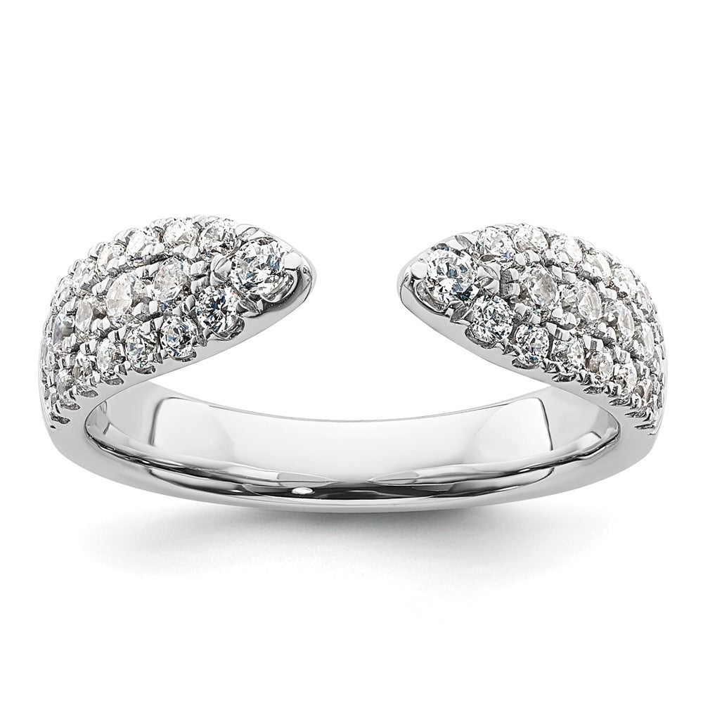 True Origin 14K White Gold 3/4 carat Lab Grown Diamond VS+ F+ Complete Wedding Band Ring