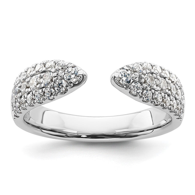True Origin 14K White Gold 3/4 carat Lab Grown Diamond VS+ F+ Complete Wedding Band Ring