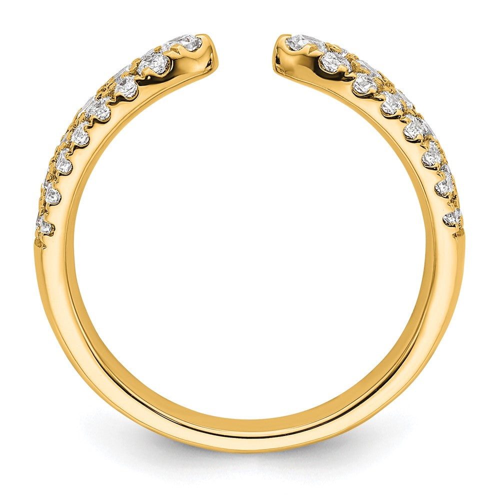 True Origin 14K Yellow Gold 3/4 carat Lab Grown Diamond VS+ F+ Complete Wedding Band Ring