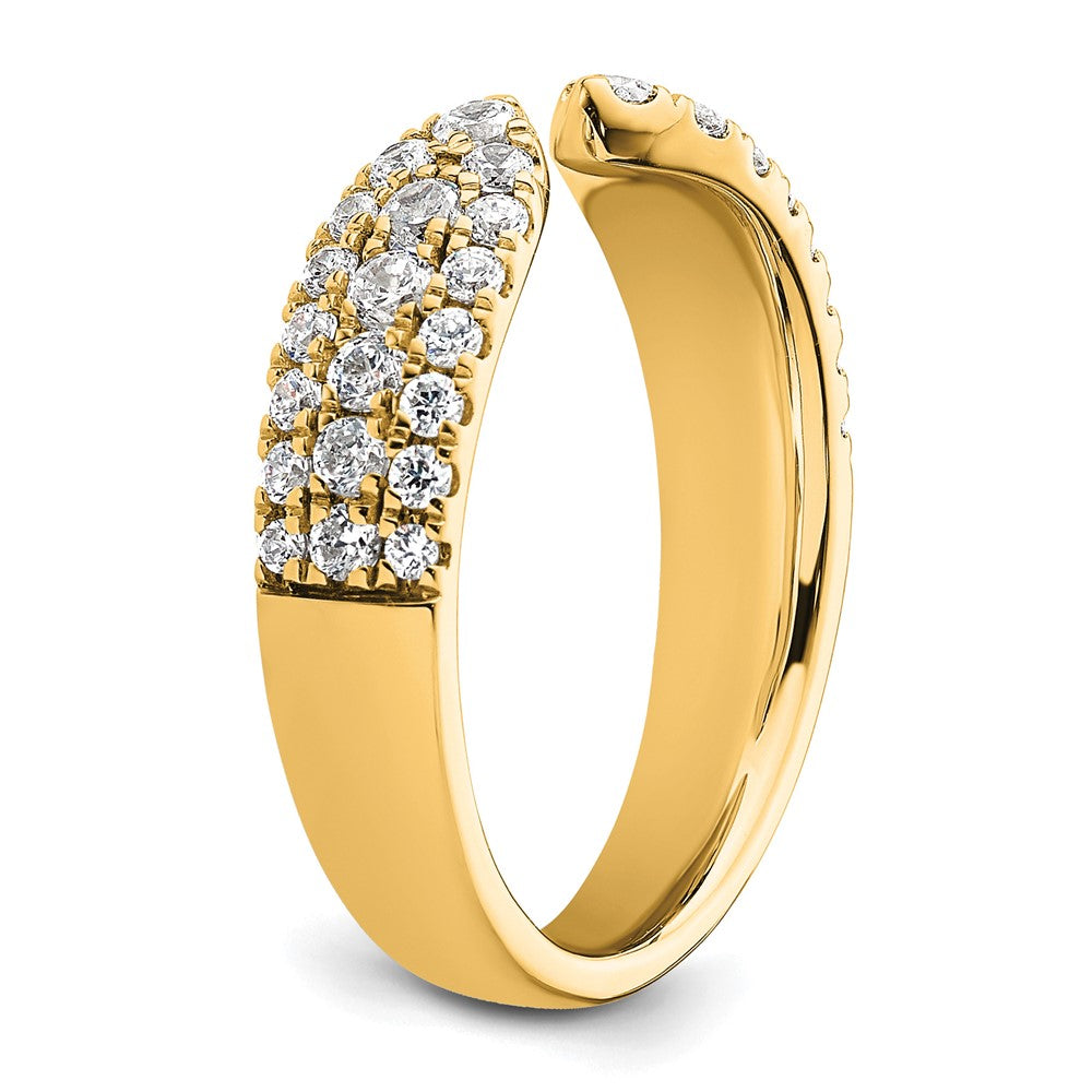 True Origin 14K Yellow Gold 3/4 carat Lab Grown Diamond VS+ F+ Complete Wedding Band Ring
