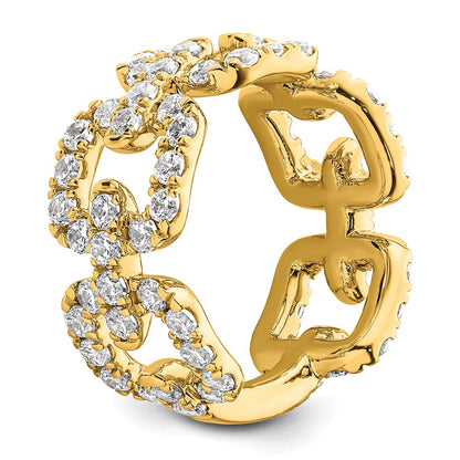 True Origin 14K Yellow Gold 2 3/8 carat Lab Grown Diamond VS+ F+ Complete Wedding Band Ring
