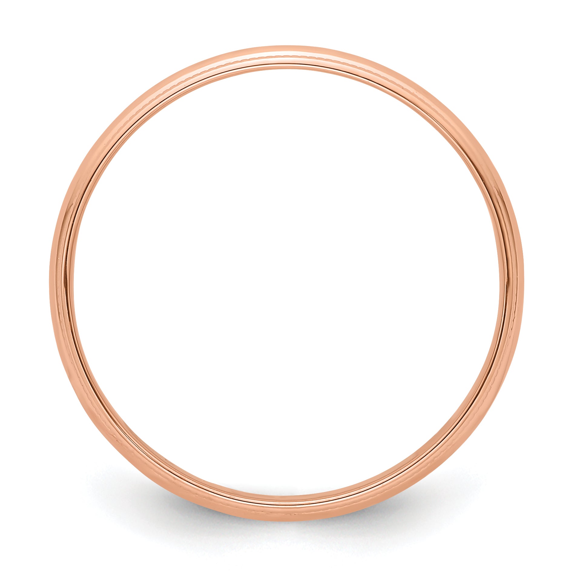 Solid 14K Yellow Gold Rose Gold 4mm Light Weight Milgrain Half Round Men's/Women's Wedding Band Ring Size 11.5