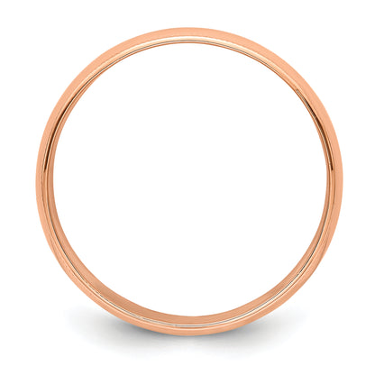 Solid 14K Yellow Gold Rose Gold 6mm Light Weight Milgrain Half Round Men's/Women's Wedding Band Ring Size 10