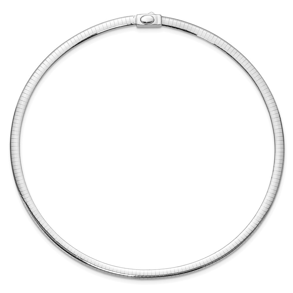 14K Two-Tone 5mm Reversible White & Yellow Domed Omega Necklace