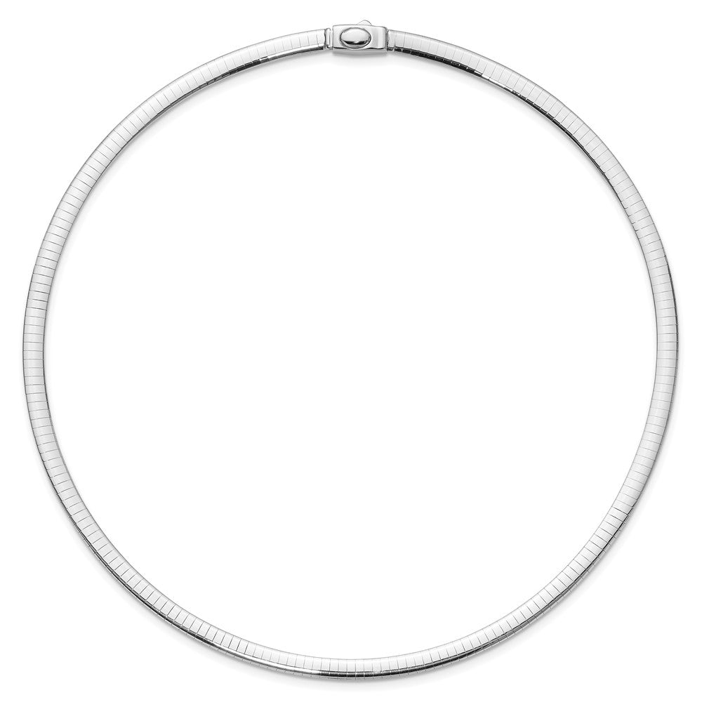 14K Two-Tone 5mm Reversible White & Yellow Domed Omega Necklace