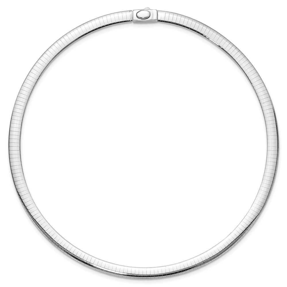14K Two-Tone 6mm Reversible White & Yellow Domed Omega Necklace