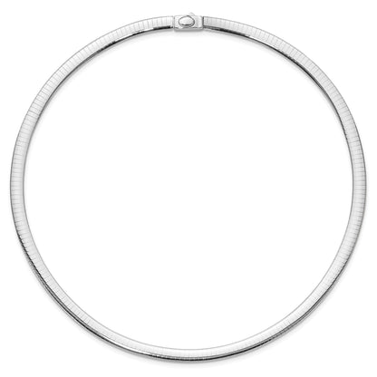 14K Two-Tone 6mm Reversible White & Yellow Domed Omega Necklace