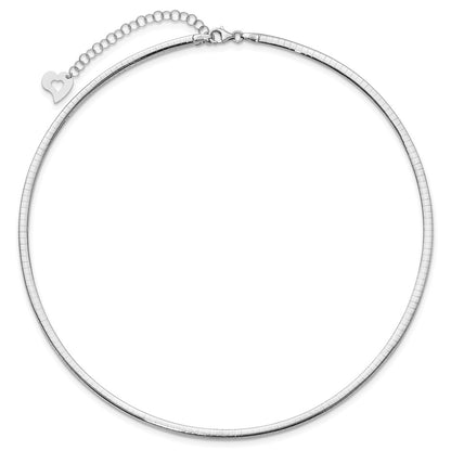 14K Two-Tone Lt Reversible 3mm Omega W/Extender Necklace