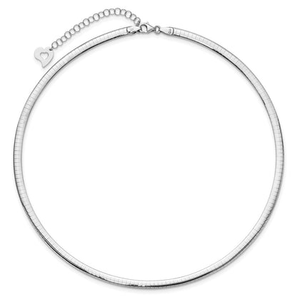14K Two-Tone Lt Reversible 4mm Omega W/Extender Necklace