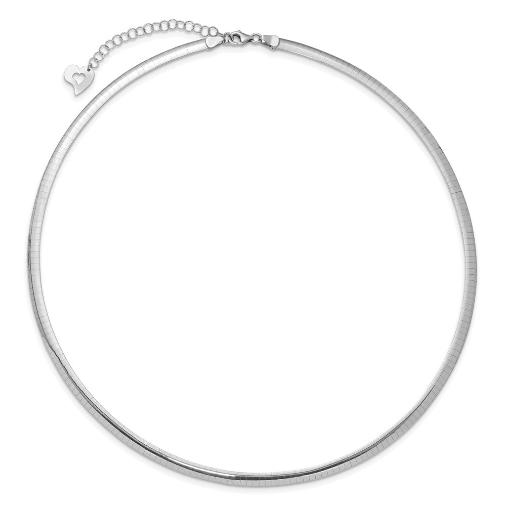 14K Two-Tone Lt Reversible 4mm Omega W/Extender Necklace