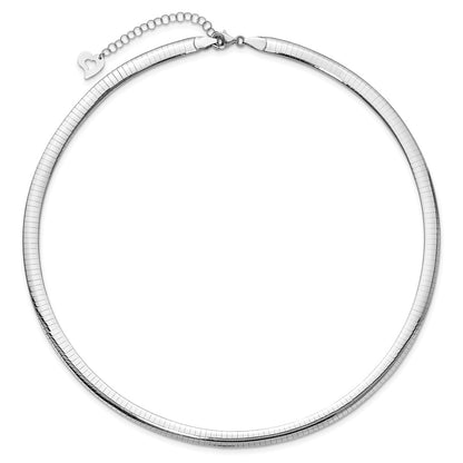 14K Two-Tone Lt Reversible 6mm Omega W/Extender Necklace