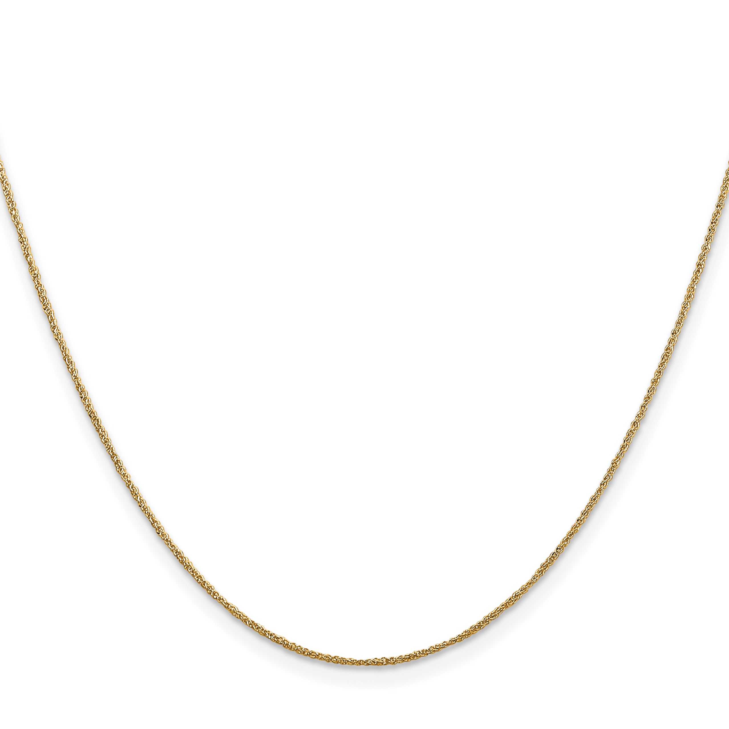 14K Yellow Gold 14 Inch .70mm Ropa With Spring Ring Clasp Chain
