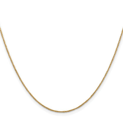 14K Yellow Gold 14 Inch .70mm Ropa With Spring Ring Clasp Chain