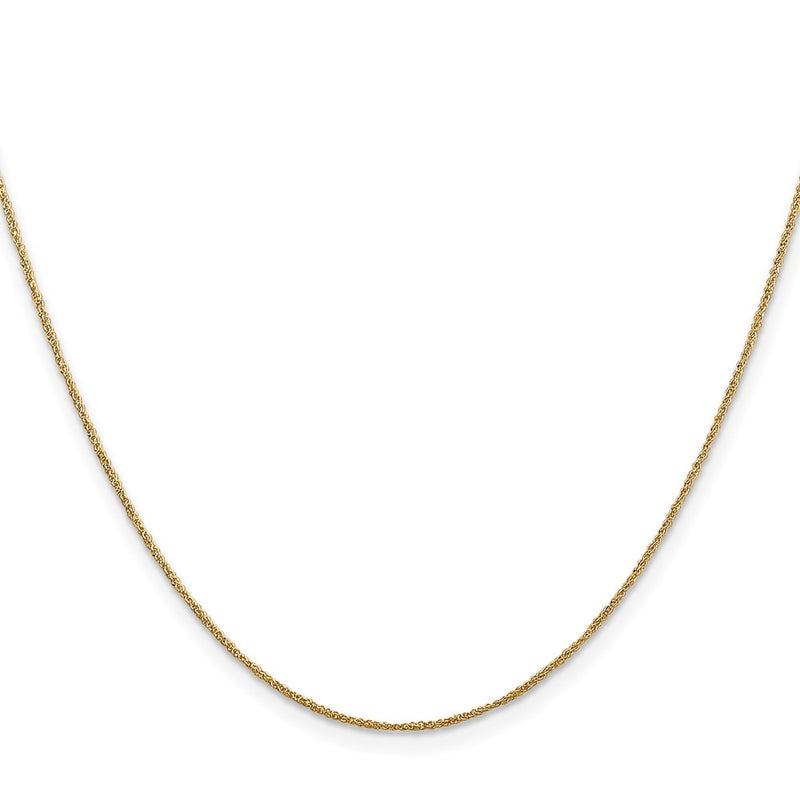 14K Yellow Gold 14 Inch .70mm Ropa With Spring Ring Clasp Chain Necklace