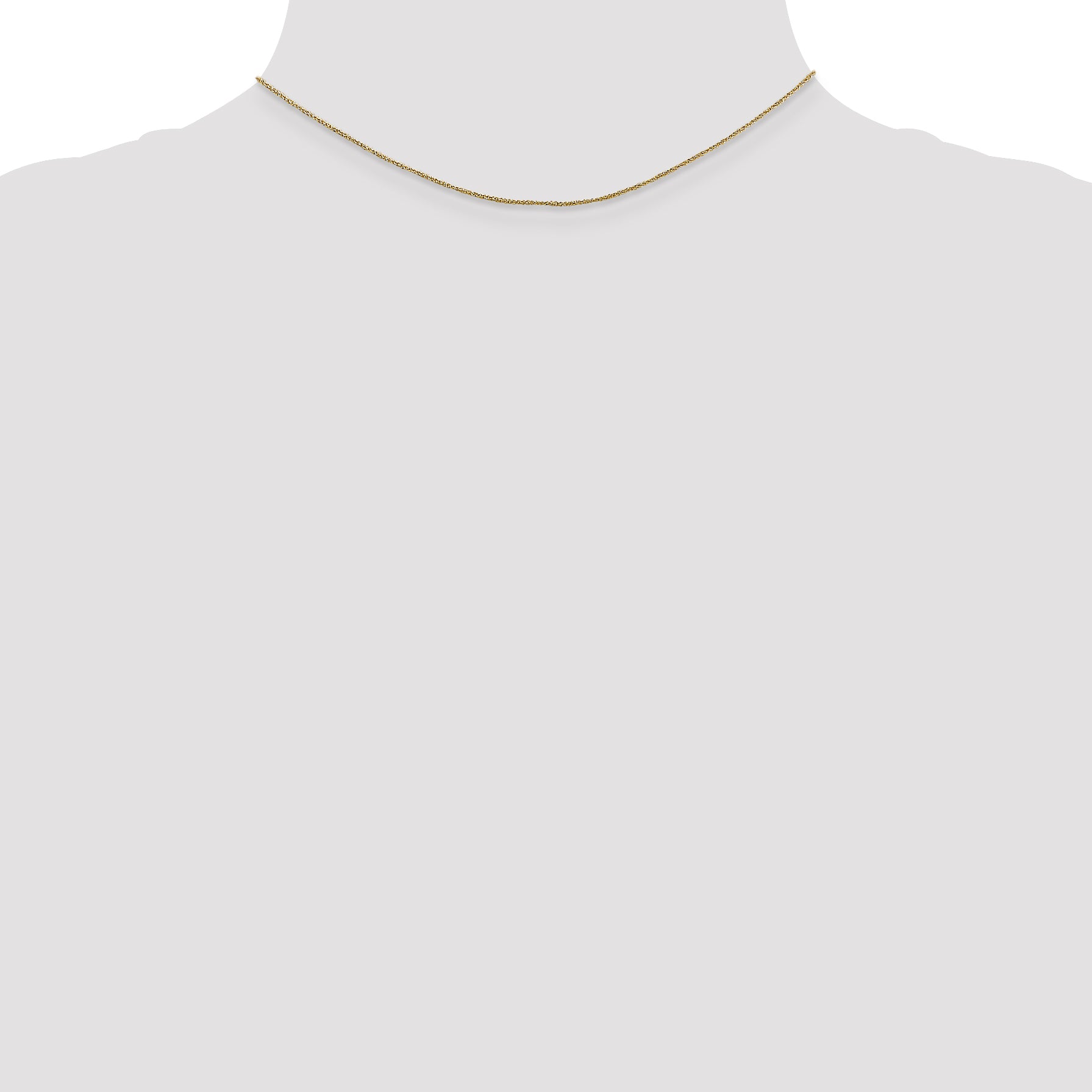 14K Yellow Gold 14 Inch .70mm Ropa With Spring Ring Clasp Chain