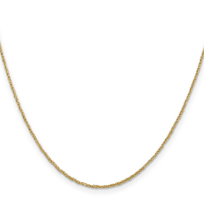 14K Yellow Gold 14 Inch 1.1mm Ropa With Spring Ring Clasp Chain