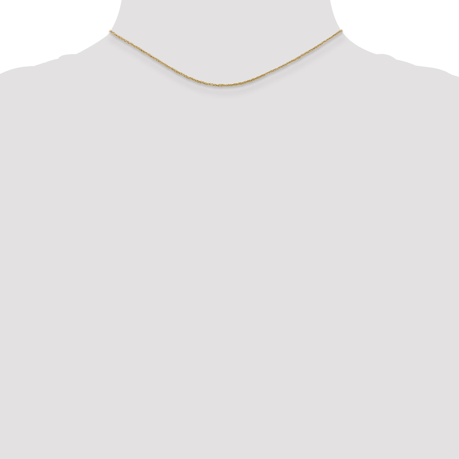 14K Yellow Gold 14 Inch 1.1mm Ropa With Spring Ring Clasp Chain