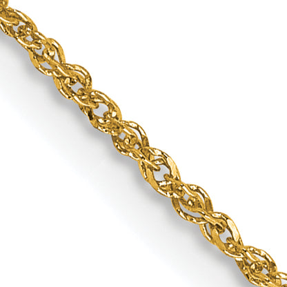 14K Yellow Gold 14 Inch 1.1mm Ropa With Spring Ring Clasp Chain